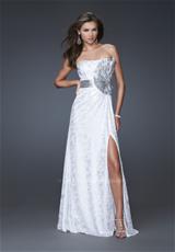 2012 La Femme Prom Dresses 16026.  Available in White/Silver